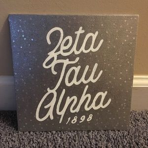 Zeta Tau Alpha metallic canvas